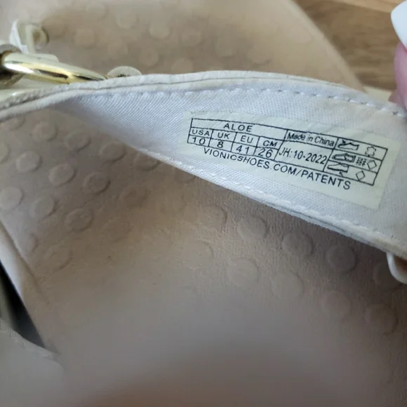 Vionic Circle Sandals Toe Post Cream 10 - Picture 3 of 5